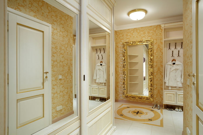 Classic style wardrobe in the hallway
