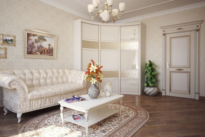 Corner radius wardrobe