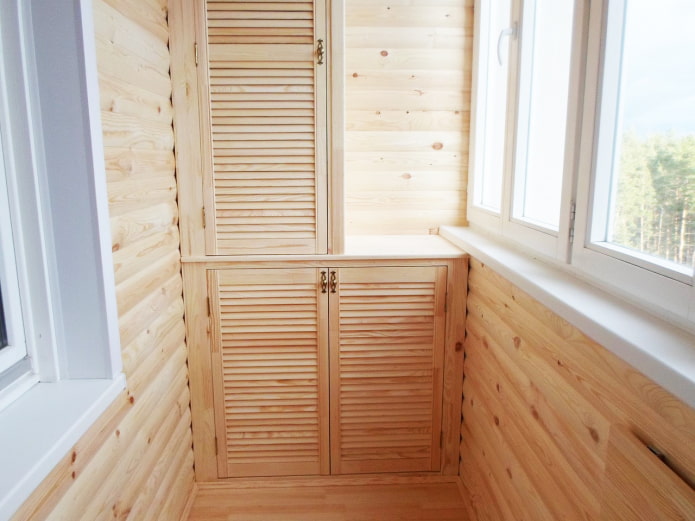 wood-colored cabinet