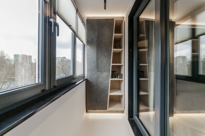wardrobe with a beveled door