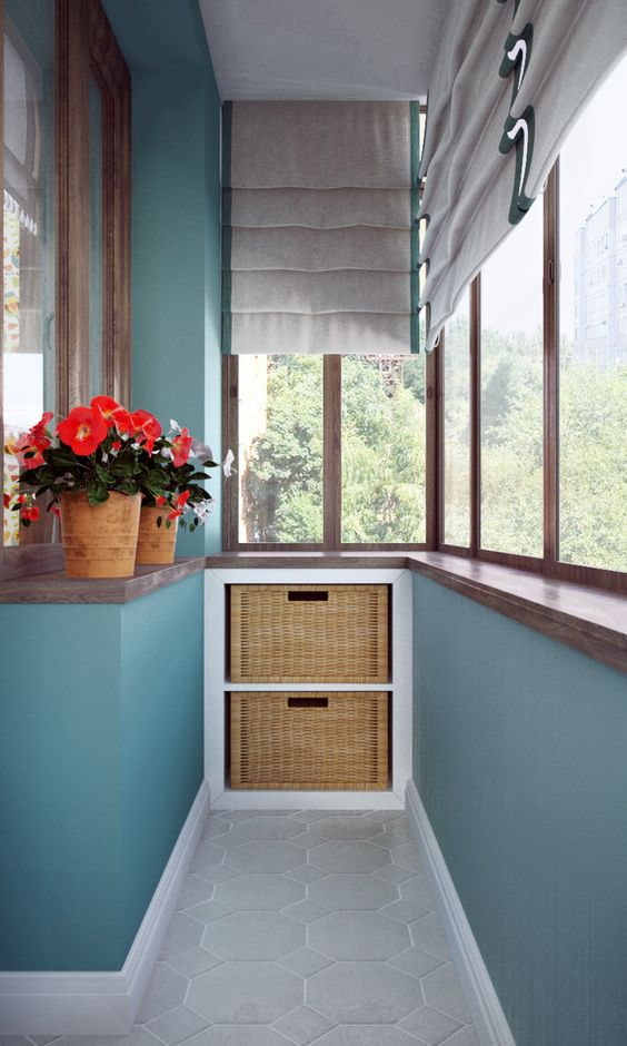 cabinet with baskets