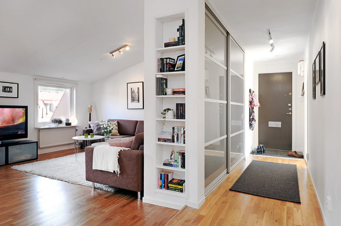 living room and hallway