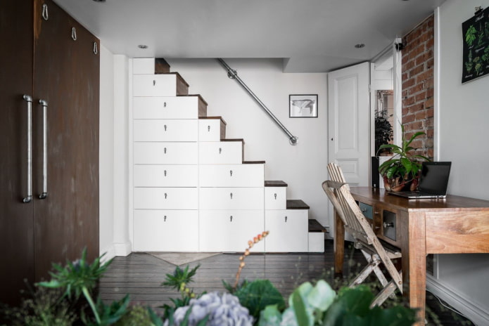 cabinet under the staircase in a private house