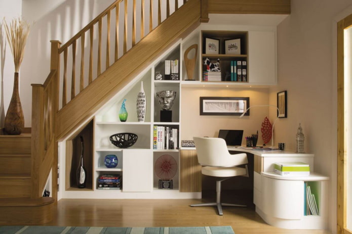 cabinet under the staircase in a private house