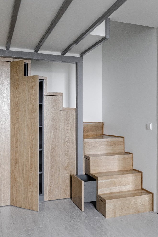 cabinet under the staircase in the interior