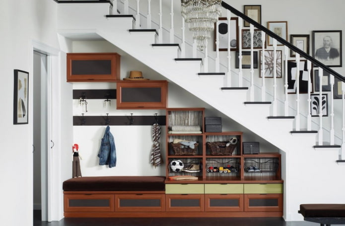 cabinet under the staircase in a private house