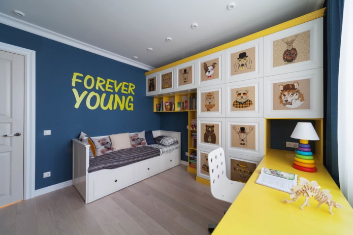 wardrobe in the interior of the nursery