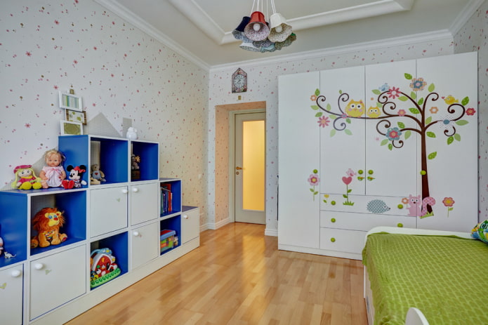 wardrobe in the interior of the nursery
