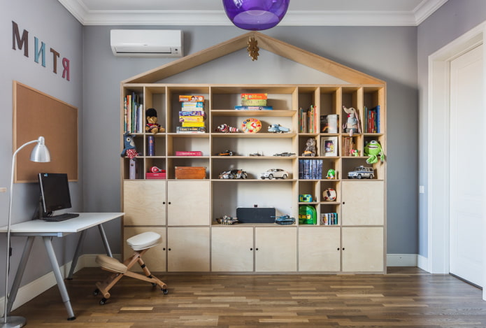 wardrobe in the interior of the nursery
