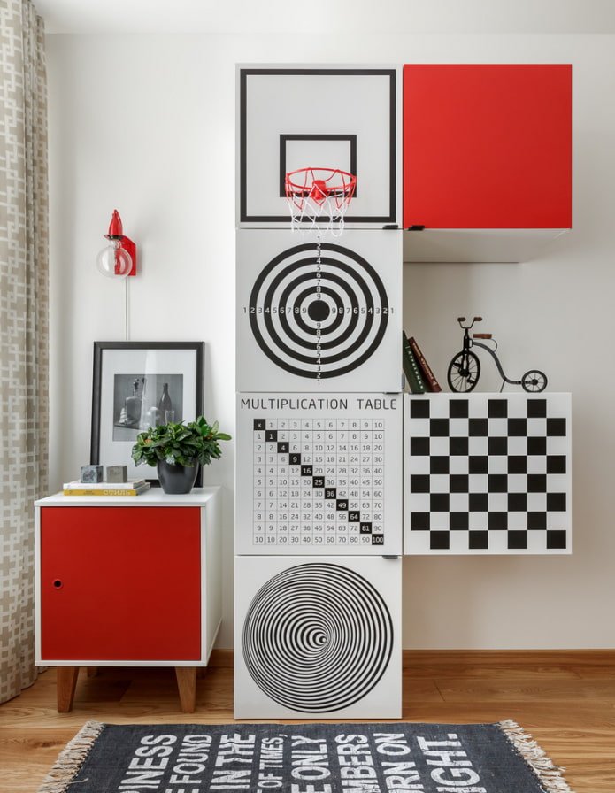 wardrobe in the interior of the children's room