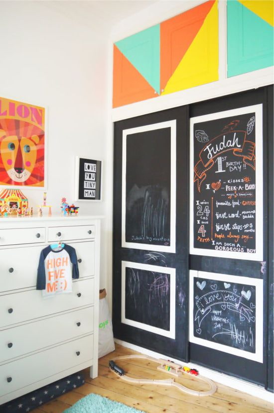 wardrobe in the interior of the children's room