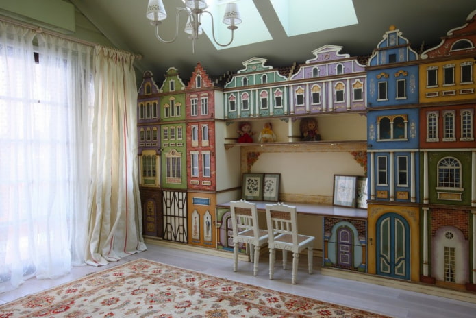 wardrobe in the interior of the children's room