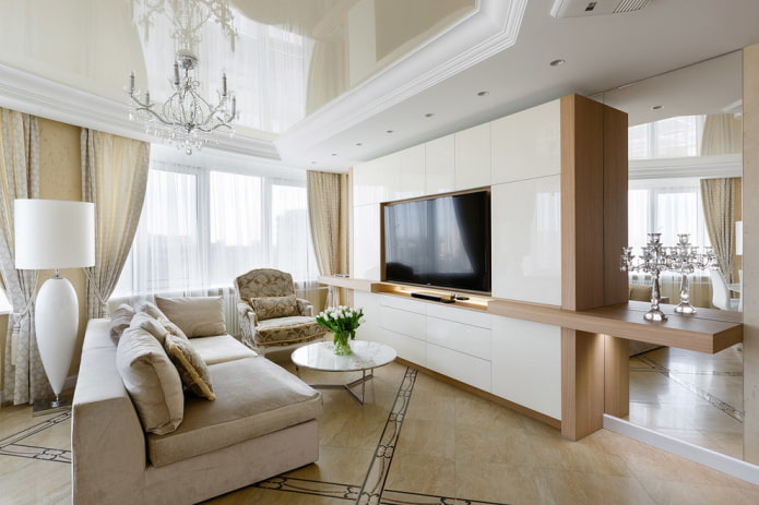 TV cabinet in the living room interior