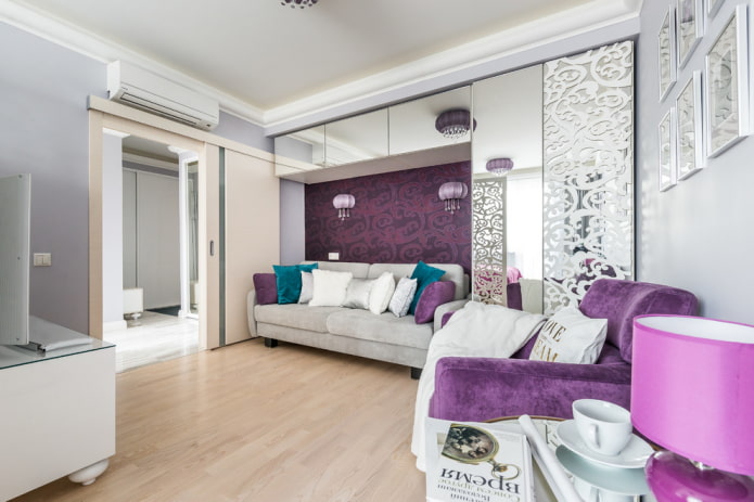 wardrobe in the living room interior