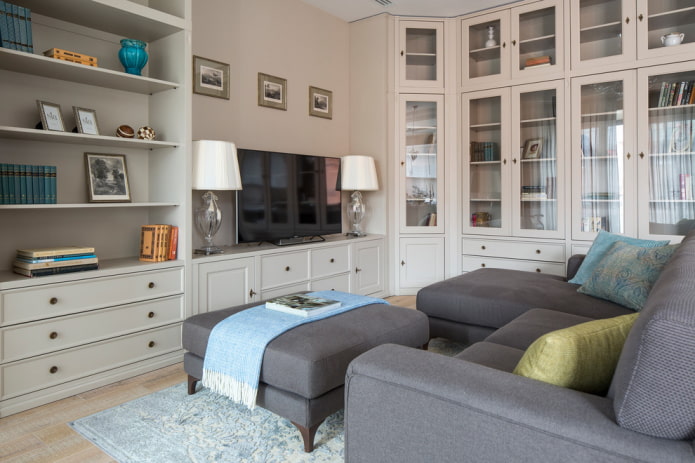 TV cabinet in the living room interior