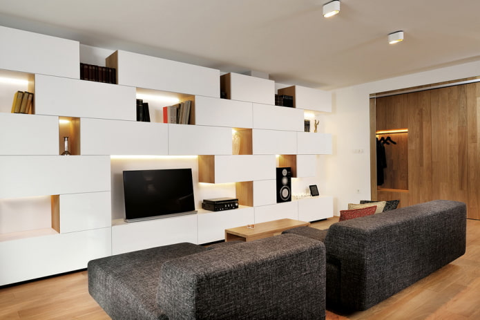 TV cabinet in the living room interior