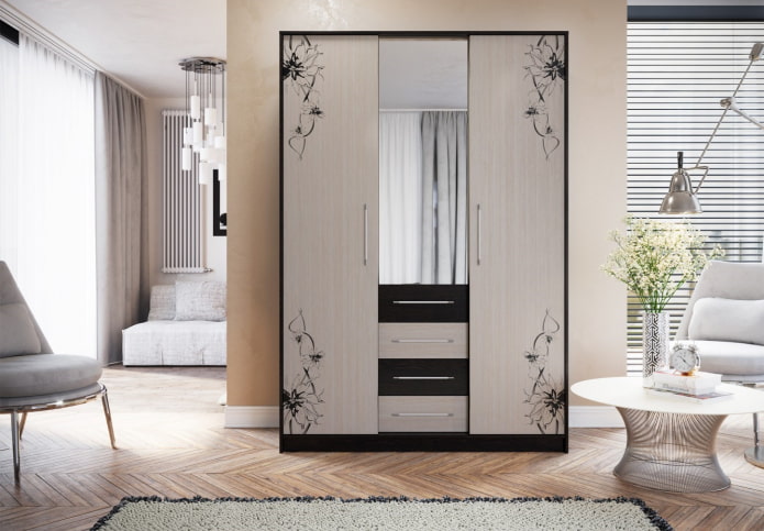 wardrobe in the interior of the hall