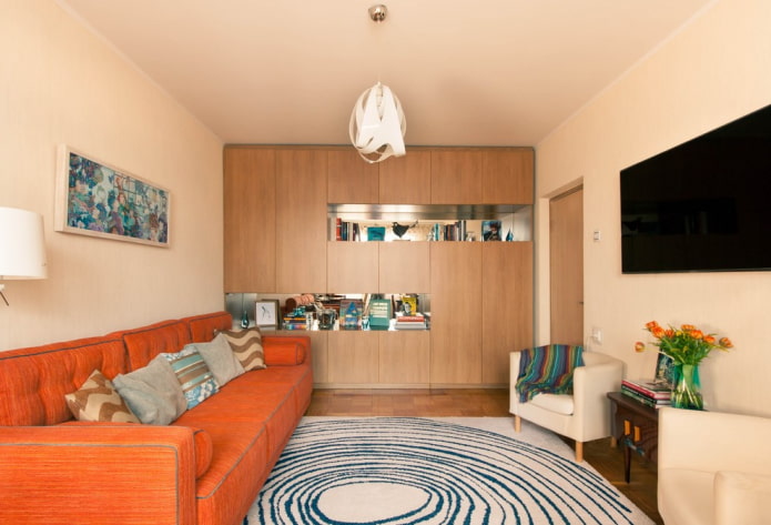 tall cabinet in the living room interior