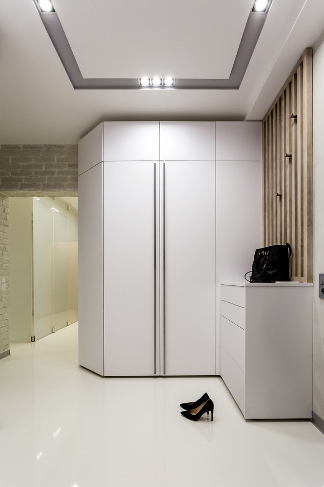 wardrobe in the corner in the interior corridor