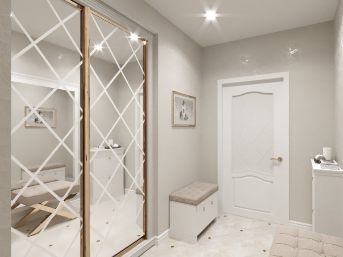 cabinet design in the hallway interior