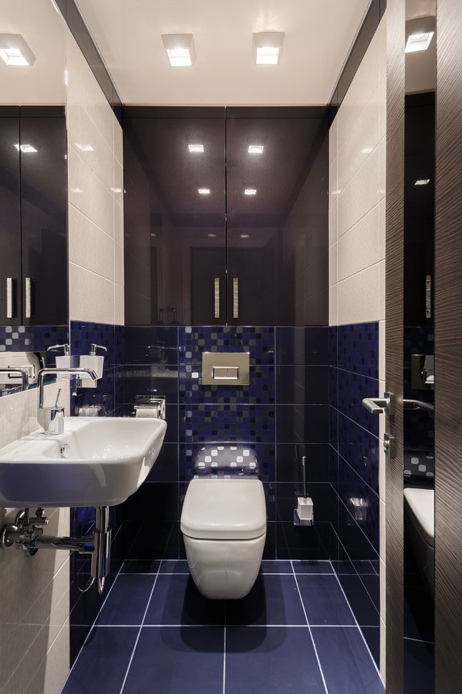 cabinet over the installation in the toilet interior