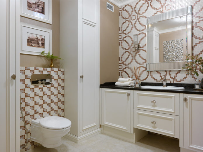 shelf in the toilet interior