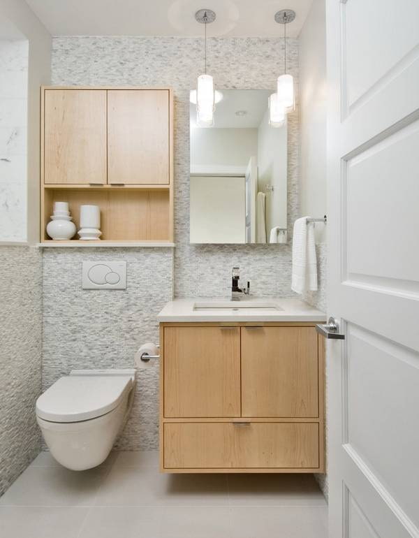 cabinet over the installation in the toilet interior