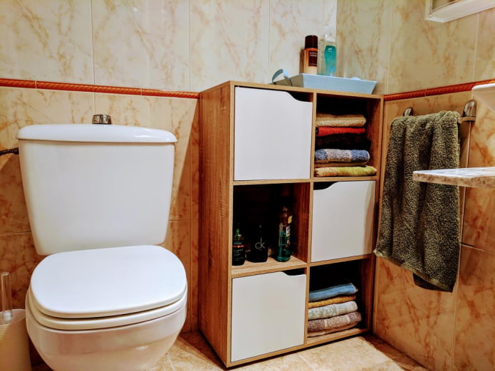 shelf in the toilet interior