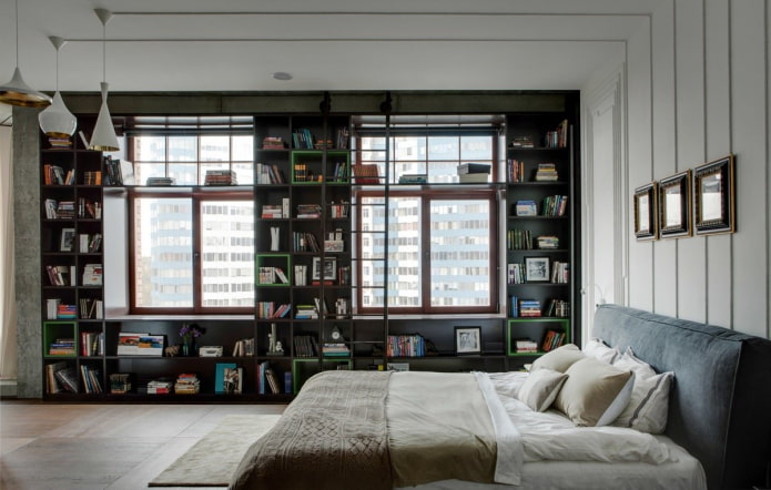 rack around the window in the interior