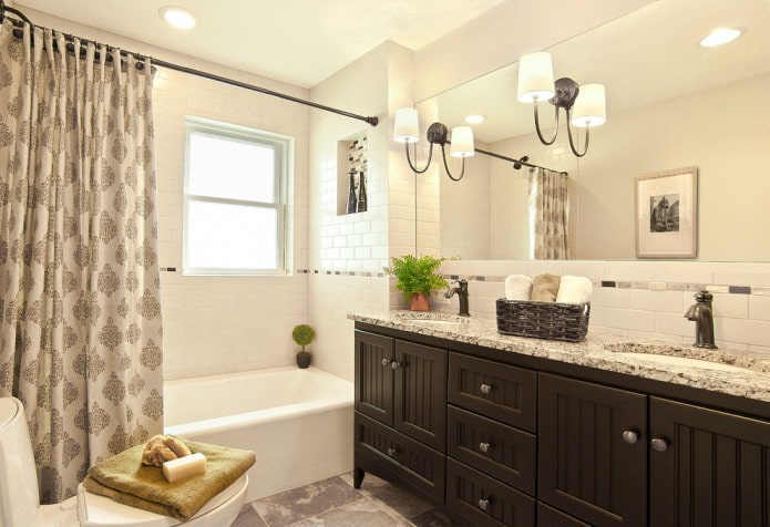 fabric curtain for the bathroom