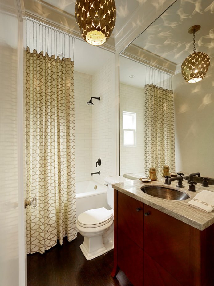 fabric curtain for the bathroom