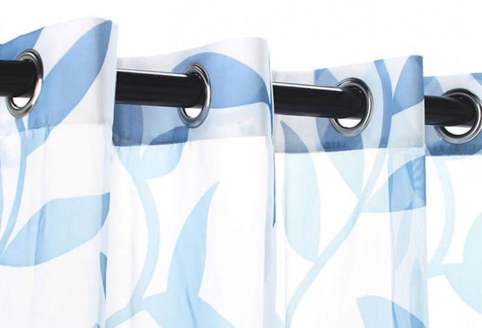 eyelets for attaching a bathroom curtain