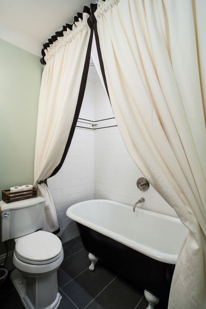 fabric curtain for the bathroom