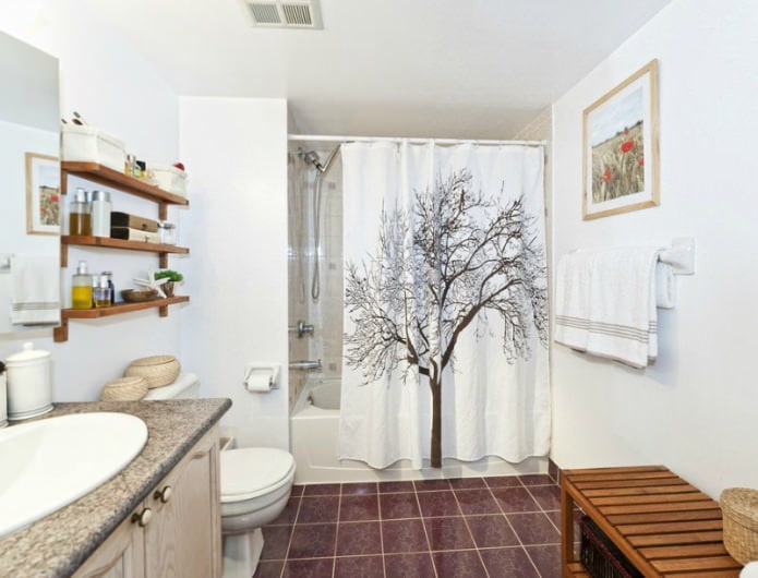 fabric curtain for the bathroom