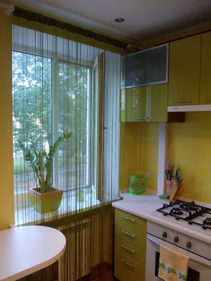 rope curtains for the kitchen
