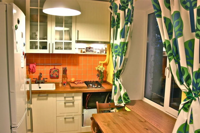 bright print on curtains