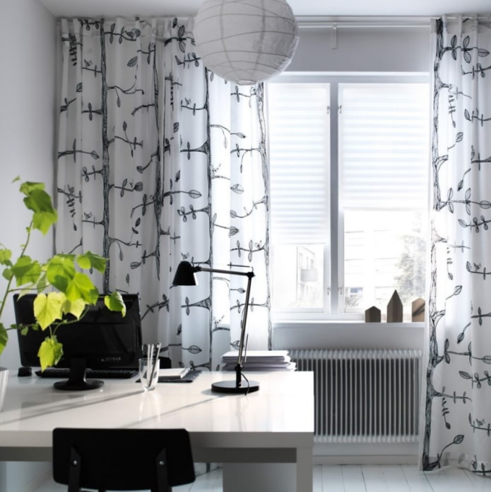 curtains with an ikea pattern