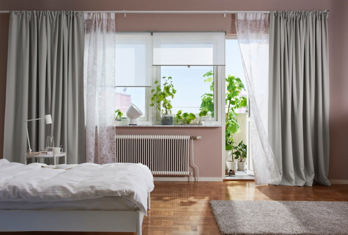 ikea curtains in the bedroom