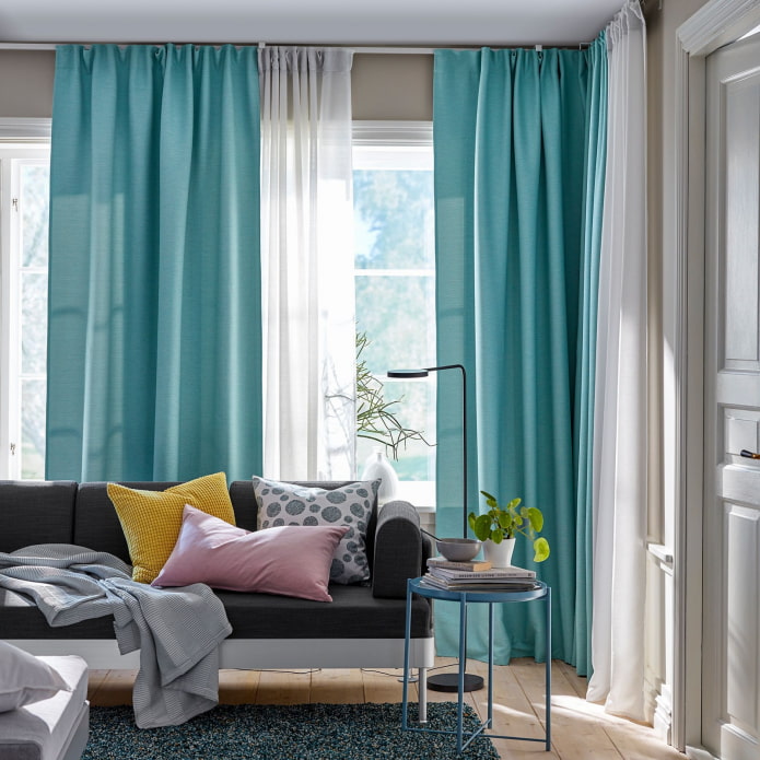 bright ikea curtains