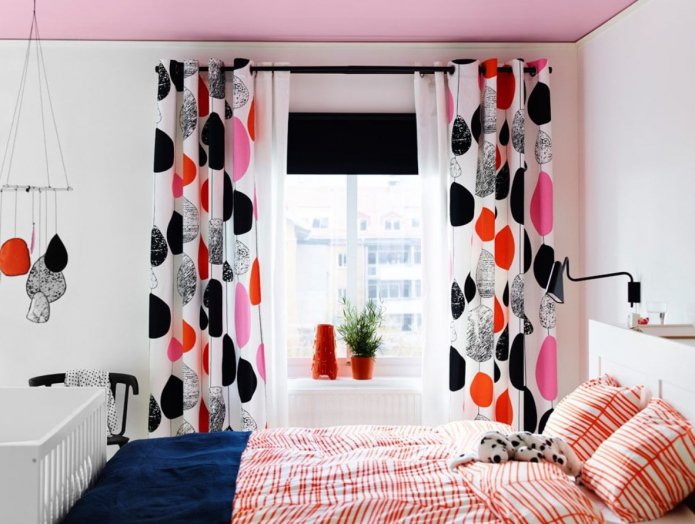 IKEA curtains in the nursery