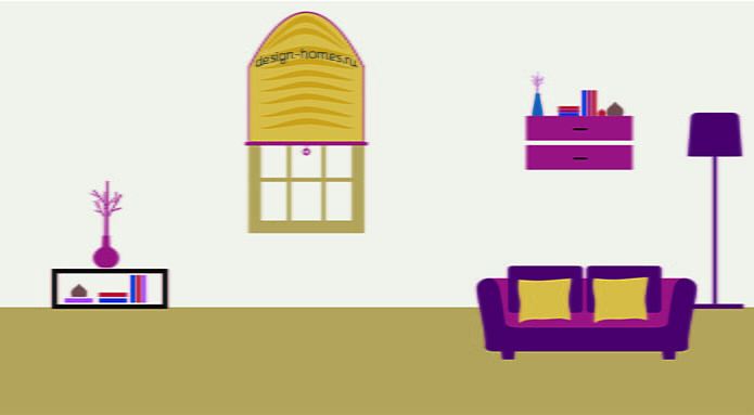mobile blinds for an arched window