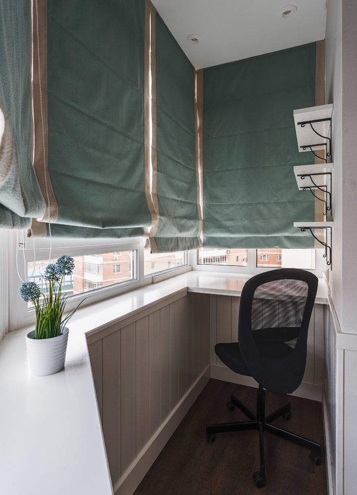 plastic panels on the balcony
