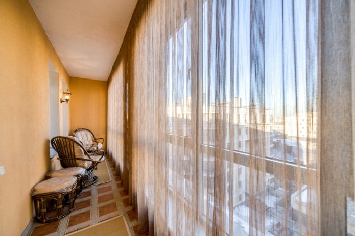 curtains on the loggia