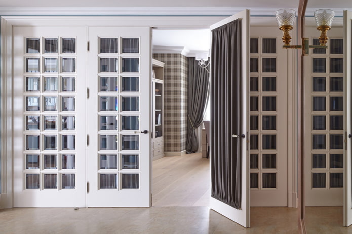 curtains on a glass door in the interior