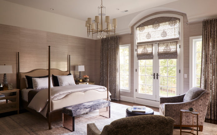 curtains on a glass door in the interior