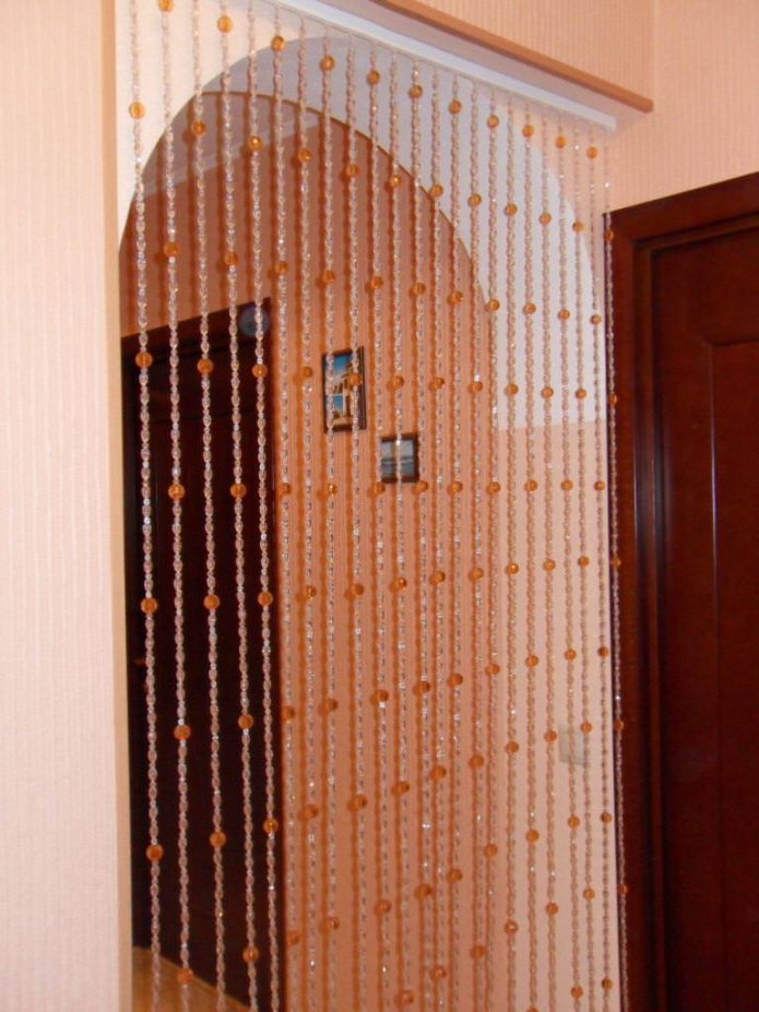 curtains pendants on the door