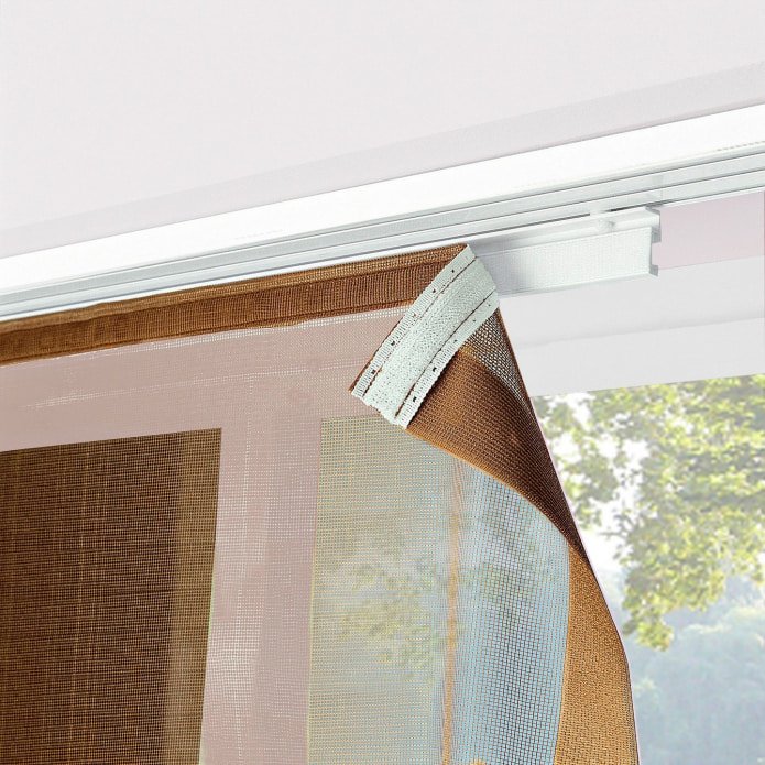 curtains on sticky tape
