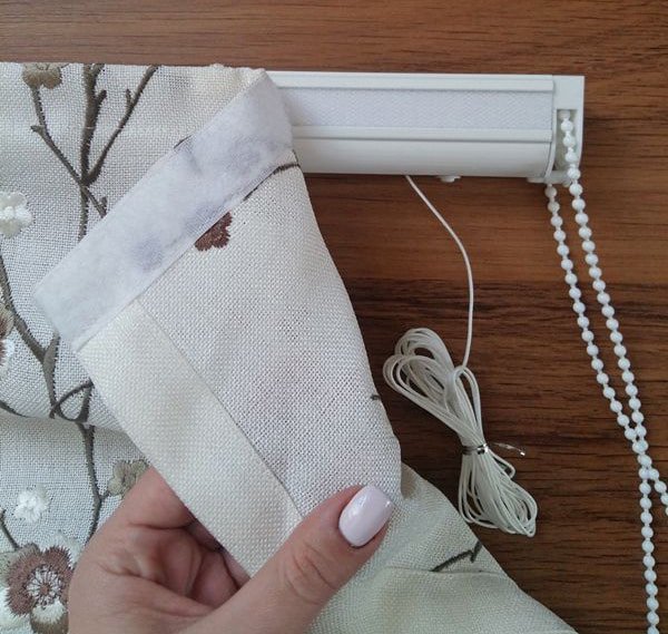 curtain on Velcro