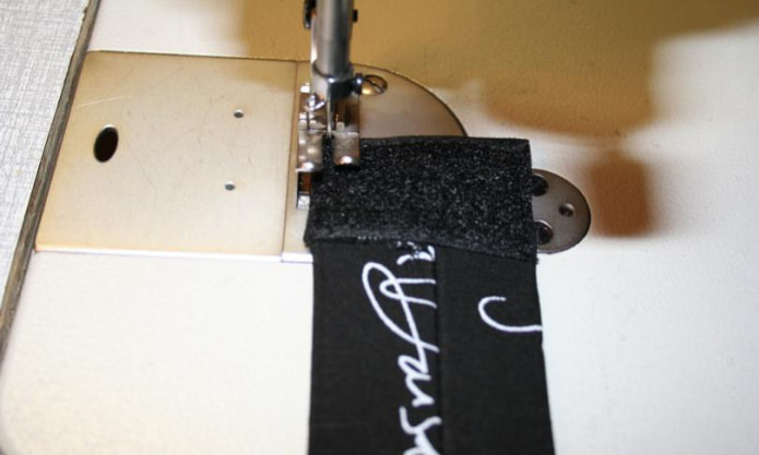 stitch the Velcro