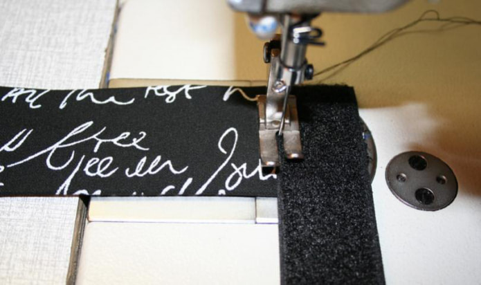 stitch the Velcro